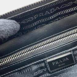 Prada Brique 2Way Shoulder Bag Black/Red Saffiano Leather