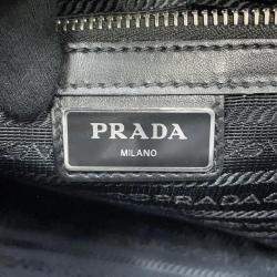 Prada Brique 2Way Shoulder Bag Black/Red Saffiano Leather
