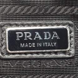 Prada Black Triangle Leather Shoulder Bag