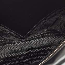 Prada Black Triangle Leather Shoulder Bag