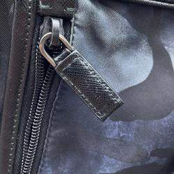 Prada Navy/Black Nylon and Leather Messenger Bag