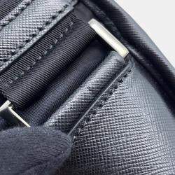 Prada Navy/Black Nylon and Leather Messenger Bag