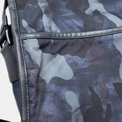 Prada Navy/Black Nylon and Leather Messenger Bag