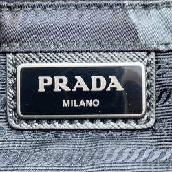 Prada Navy/Black Nylon and Leather Messenger Bag
