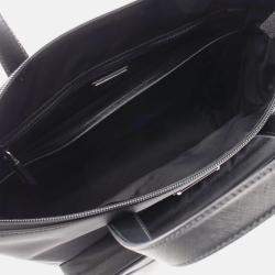 Pre Owned Prada Tessuto Black Nylon Saffiano Leather Backpack Bag