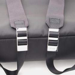 Pre Owned Prada Tessuto Black Nylon Saffiano Leather Backpack Bag