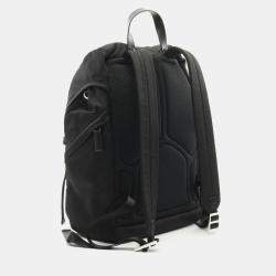 Pre Owned Prada Re-Nylon Black Nylon Saffiano Leather Backpack