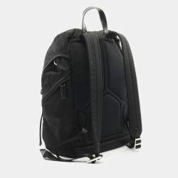 Pre Owned Prada Re-Nylon Black Nylon Saffiano Leather Backpack