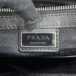 Pre Owned Prada Saffiano Leather 2way Tote Bag Black Leather
