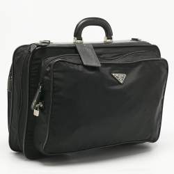Pre Owned Prada Black Nylon Travel Garment Bag