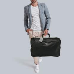 Pre Owned Prada Black Nylon Travel Garment Bag