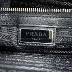 Pre Owned Prada 2Way Business Bag Black Brushedleather