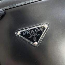 Pre Owned Prada 2Way Business Bag Black Brushedleather