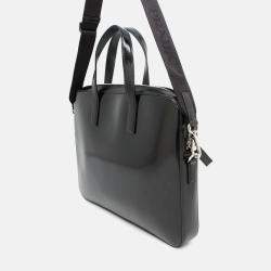Pre Owned Prada 2Way Business Bag Black Brushedleather