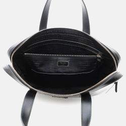 Pre Owned Prada 2Way Business Bag Black Brushedleather