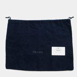 Pre Owned Prada Triangle Logo White Leather Crossbody Bag