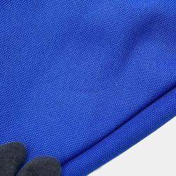 Pre Owned Prada Triangle Blue Canvas Messenger Bag