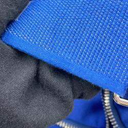 Pre Owned Prada Triangle Blue Canvas Messenger Bag