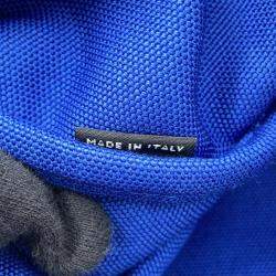 Pre Owned Prada Triangle Blue Canvas Messenger Bag