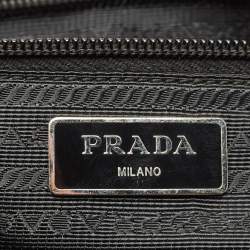 Pre Owned Prada Black Nylon and Saffiano Leather Briefcase