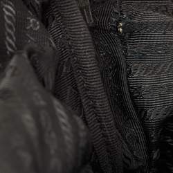 Pre Owned Prada Black Nylon and Saffiano Leather Briefcase