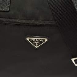 Pre Owned Prada Black Nylon and Saffiano Leather Briefcase