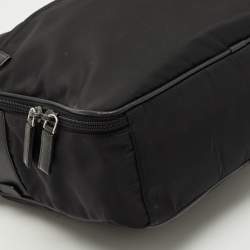 Pre Owned Prada Black Nylon and Saffiano Leather Briefcase