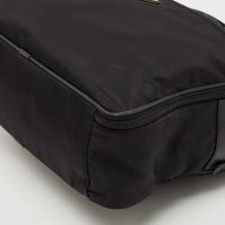 Pre Owned Prada Black Nylon and Saffiano Leather Briefcase
