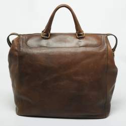 Pre Owned حقيبة برادا ويكندر جلد بني