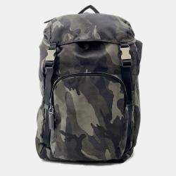 Pre Owned Prada Camouflage Backpack Khaki/Black Nylon