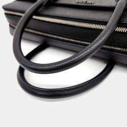 Pre Owned Prada Black Leather Saffiano Briefcase