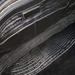 Pre Owned Prada Black Leather Saffiano Briefcase