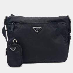 Pre Owned Prada Black Nylon Re-Nylon Crossbody Bag