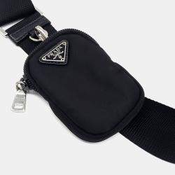 Pre Owned Prada Black Nylon Re-Nylon Crossbody Bag