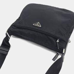 Pre Owned Prada Black Nylon Re-Nylon Crossbody Bag