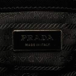 Pre Owned Prada Black Saffiano Lux Leather and Nylon Laptop Briefcase Bag