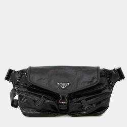 Pre Owned Prada Crossbody Bag Black Calf Leather