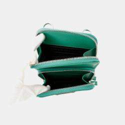 مملوكة مسبقًا حقيبة هاتف ذكي برادا جلد سافيانو أخضر مثلثية الشكل