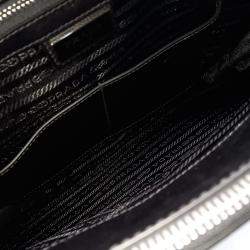 Pre Owned حقيبة مستندات برادا جلد سافياتنو أسود
