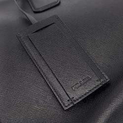 Pre Owned حقيبة مستندات برادا جلد سافياتنو أسود