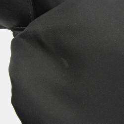 Pre Owned حقيبة كتف برادا نايلون تسوتو جلد أسود