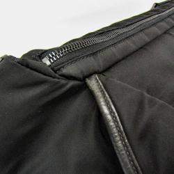 Pre Owned حقيبة كتف برادا نايلون تسوتو جلد أسود