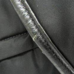 Pre Owned حقيبة كتف برادا نايلون تسوتو جلد أسود