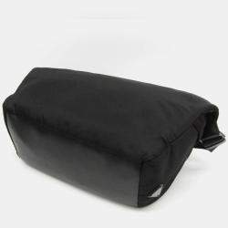 Pre Owned حقيبة كتف برادا نايلون تسوتو جلد أسود