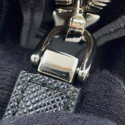 Pre Owned حقيبة كلاتش برادا جلد سافيانو أسود