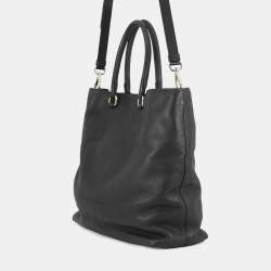 Pre Owned حقيبة يد برادا سوداء جلد فيتيلو داينو