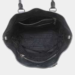 Pre Owned حقيبة يد برادا سوداء جلد فيتيلو داينو