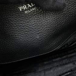 Pre Owned حقيبة يد برادا سوداء جلد فيتيلو داينو