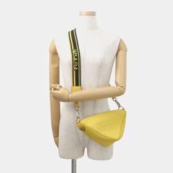 مملوكة مسبقًا Prada Triangle Shoulder Bag Yellow Saffiano Leatherleather