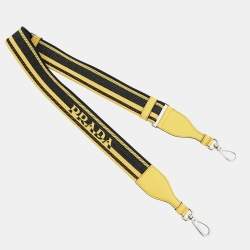 مملوكة مسبقًا Prada Triangle Shoulder Bag Yellow Saffiano Leatherleather
